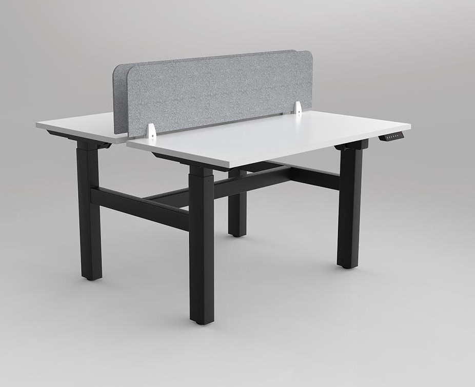 Agile 2C Adj Desk Double Side with Acoustic Screens