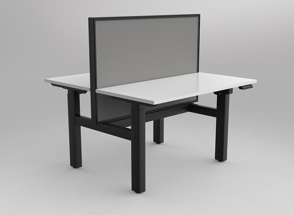 Agile 2C Adj Desk Double Side with Studio 50 Screens