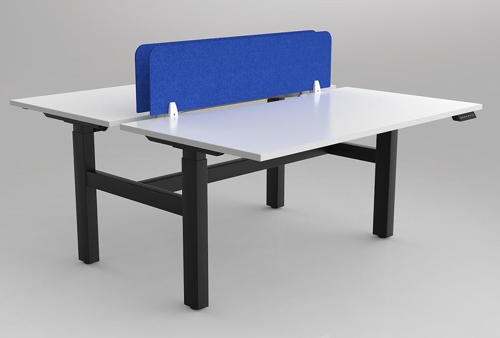 Agile 2C Adj Desk Double Side with Acoustic Screens