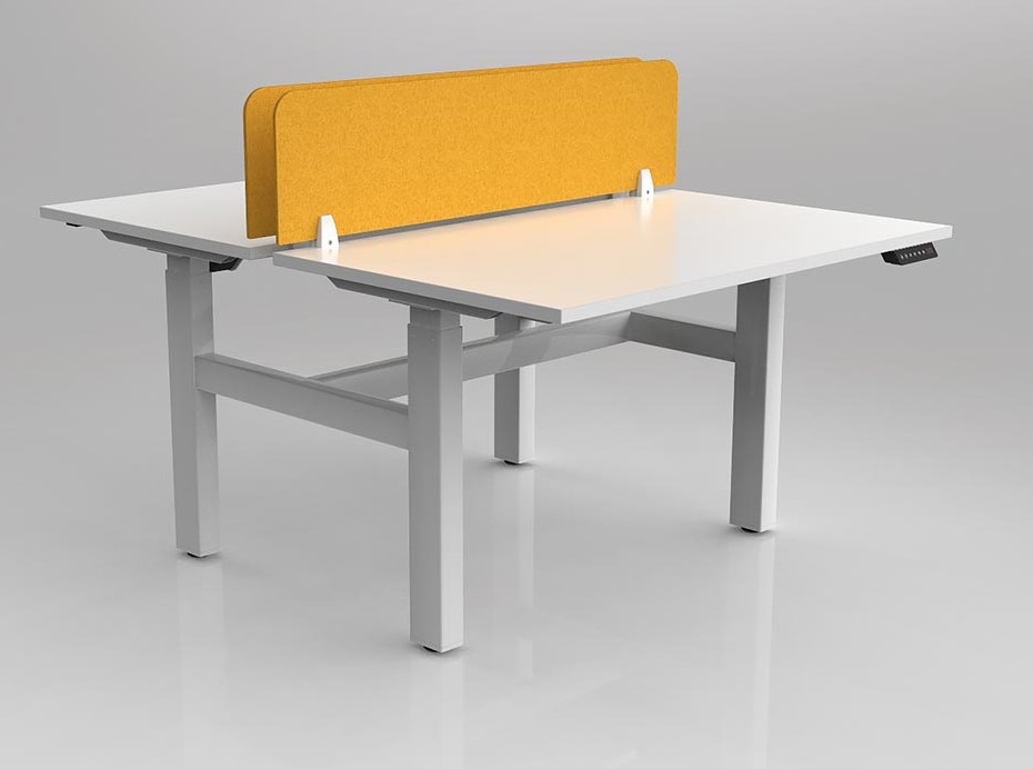 Agile 2C Adj Desk Double Side with Acoustic Screens