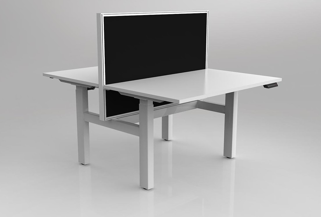 Agile 2C Adj Desk Double Side with Studio 50 Screens