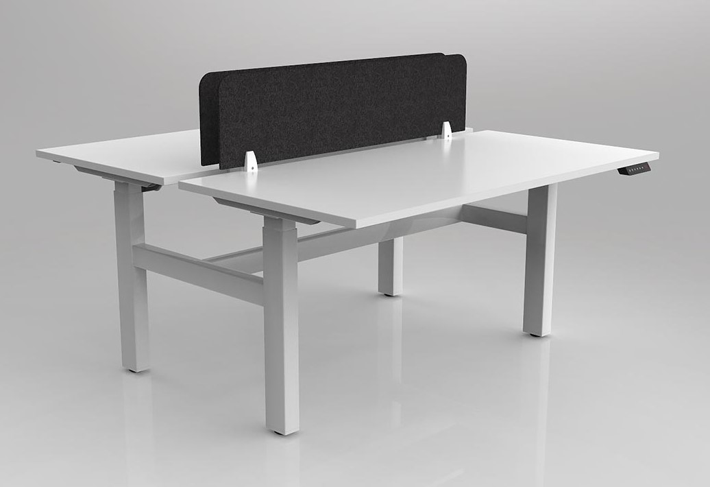 Agile 2C Adj Desk Double Side with Acoustic Screens