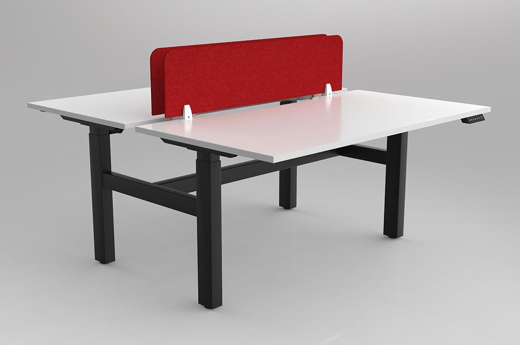 Agile 2C Adj Desk Double Side with Acoustic Screens