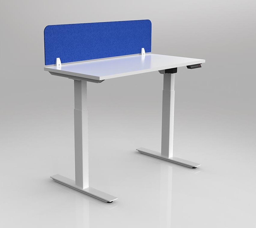 Agile 2C Adj Desk with Acoustic Screen