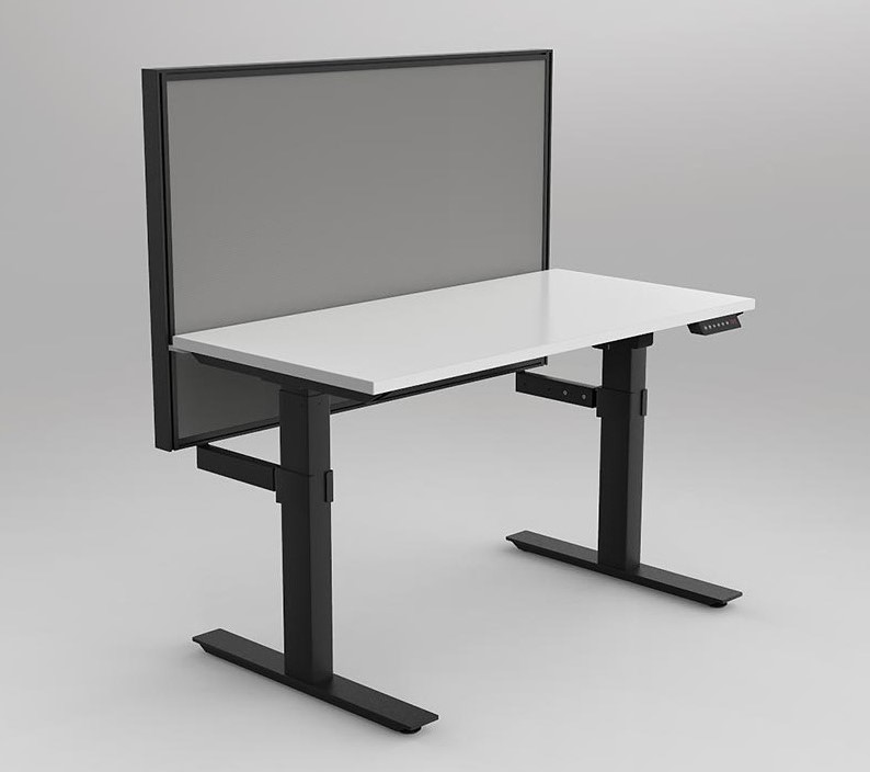 Agile 2C Adj Desk with Studio 50 Screen