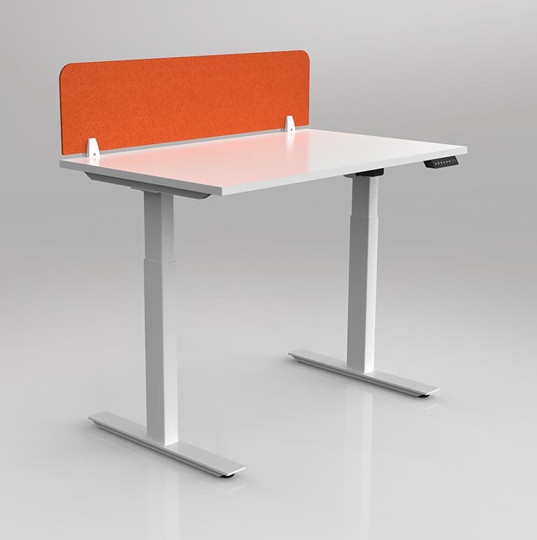 Agile 2C Adj Desk with Acoustic Screen