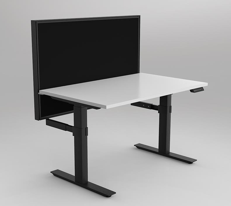 Agile 2C Adj Desk with Studio 50 Screen