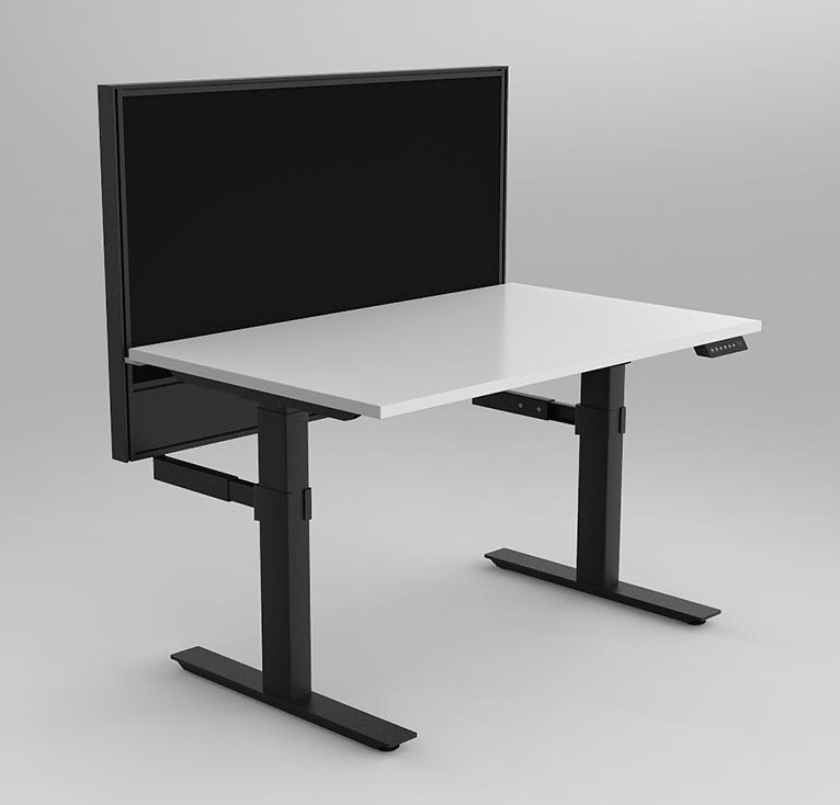 Agile 2C Adj Desk with Studio 50 Ducted Screen