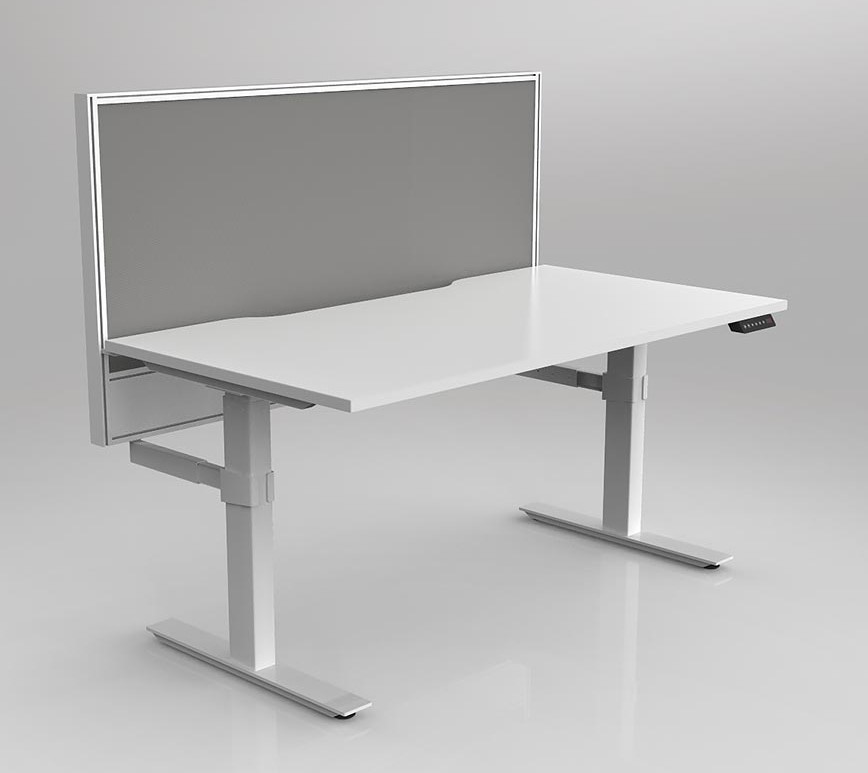 Agile 2C Adj Desk with Studio 50 Ducted Screen