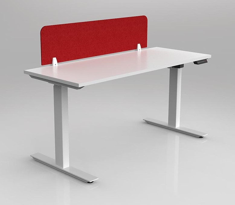 Agile 2C Adj Desk with Acoustic Screen