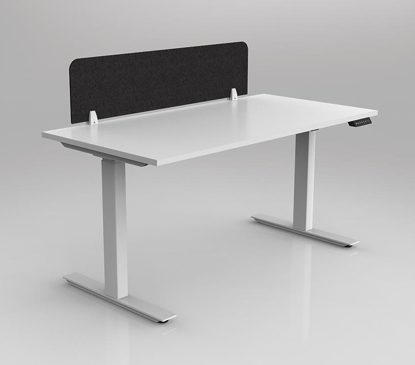 Agile 2C Adj Desk with Acoustic Screen