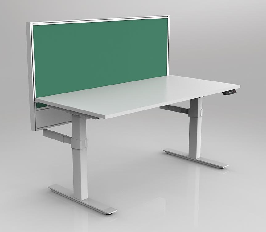 Agile 2C Adj Desk with Studio 50 Ducted Screen