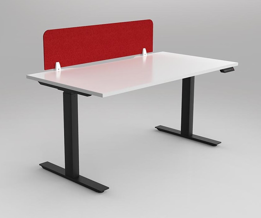 Agile 2C Adj Desk with Acoustic Screen