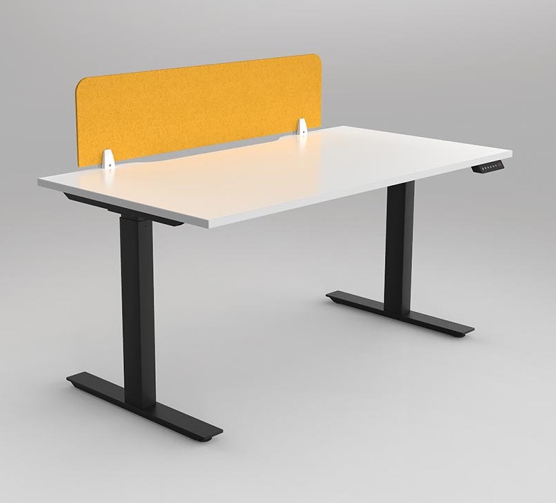 Agile 2C Adj Desk with Acoustic Screen