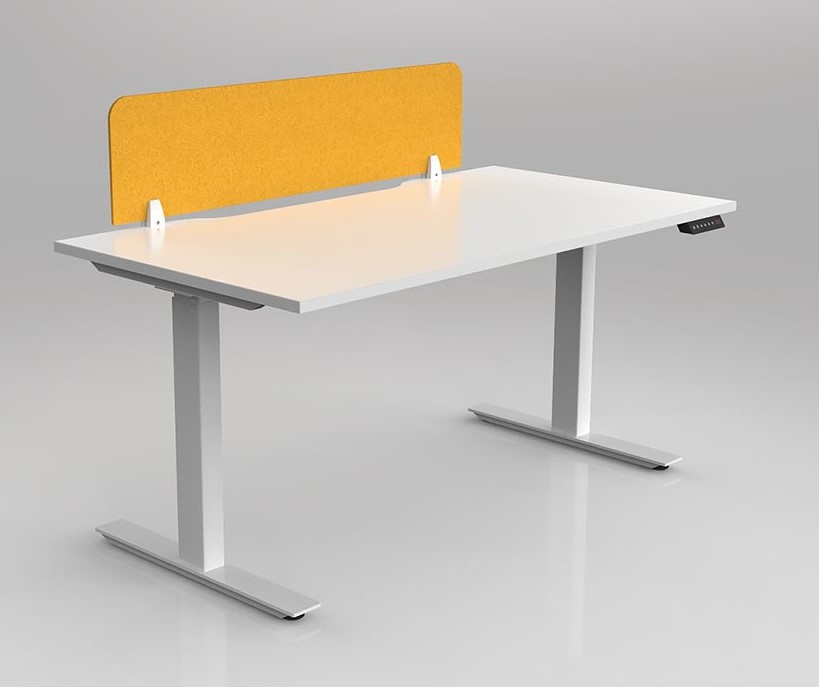 Agile 2C Adj Desk with Acoustic Screen