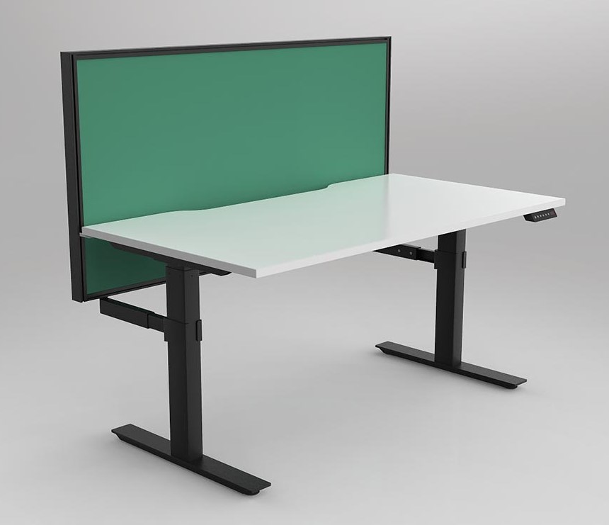 Agile 2C Adj Desk with Studio 50 Screen