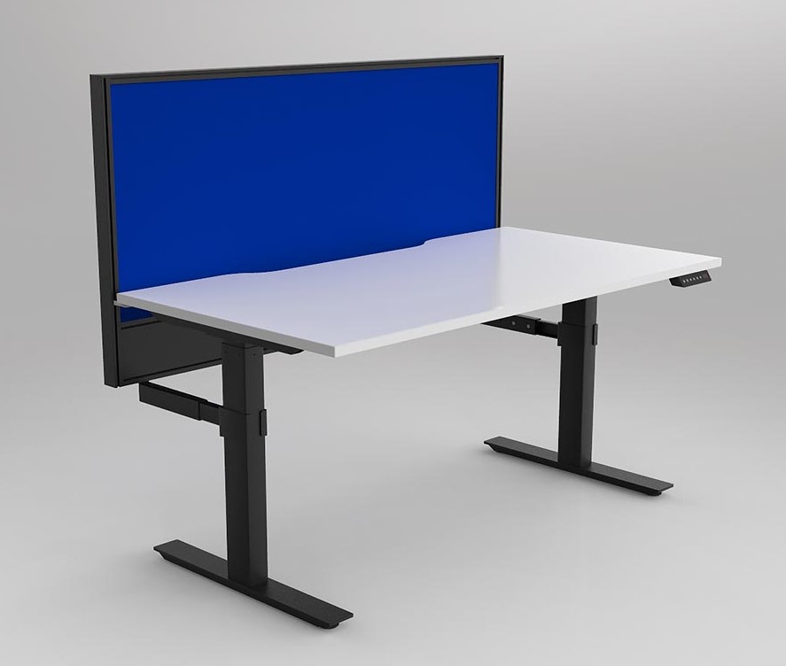 Agile 2C Adj Desk with Studio 50 Ducted Screen