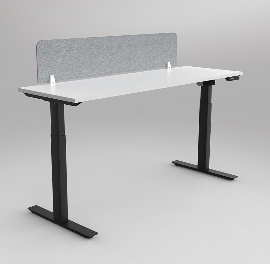 Agile 2C Adj Desk with Acoustic Screen