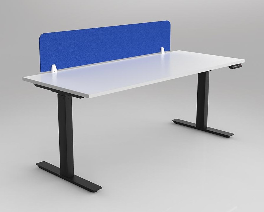 Agile 2C Adj Desk with Acoustic Screen