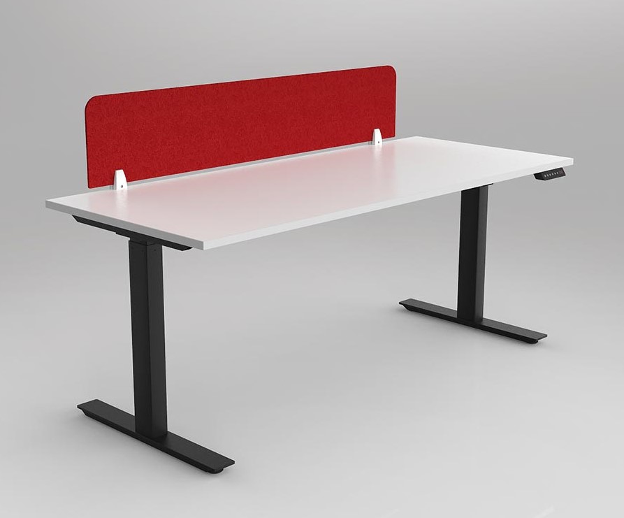 Agile 2C Adj Desk with Acoustic Screen