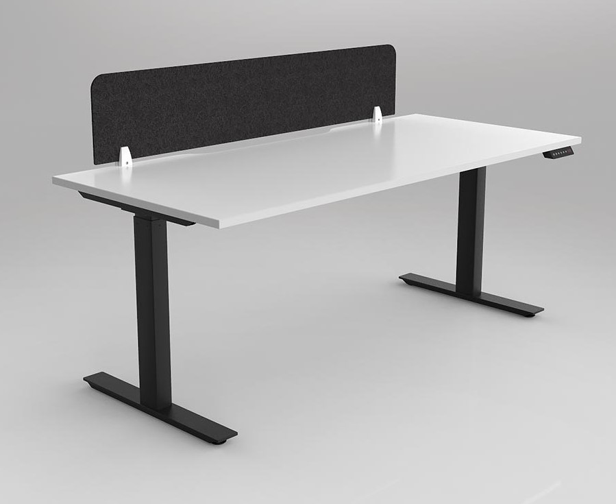 Agile 2C Adj Desk with Acoustic Screen