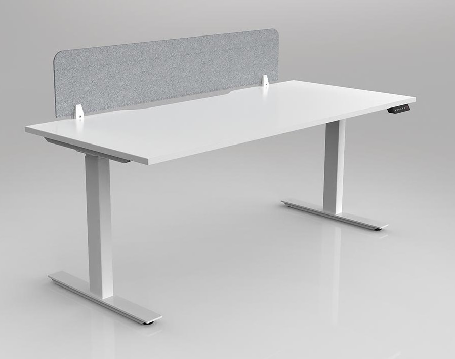 Agile 2C Adj Desk with Acoustic Screen