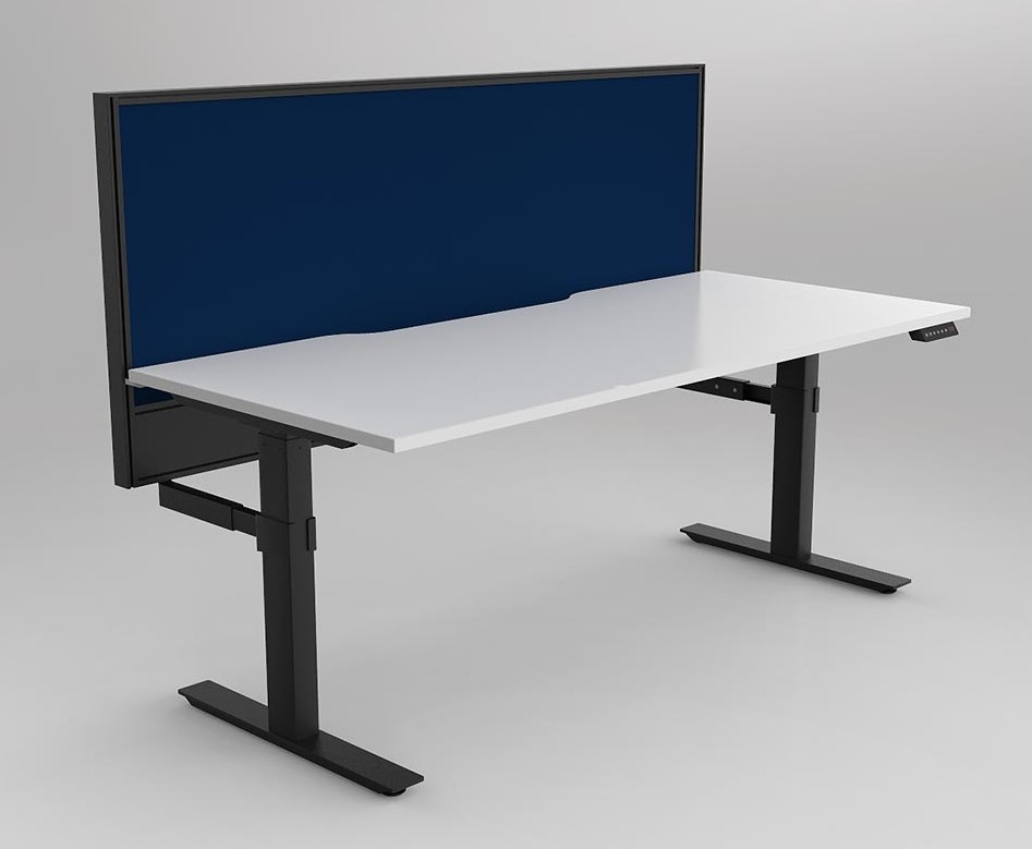 Agile 2C Adj Desk with Studio 50 Ducted Screen