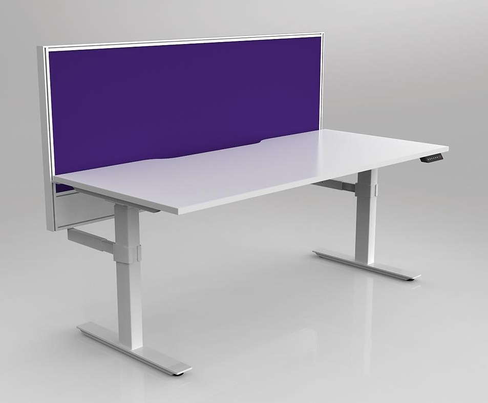 Agile 2C Adj Desk with Studio 50 Ducted Screen