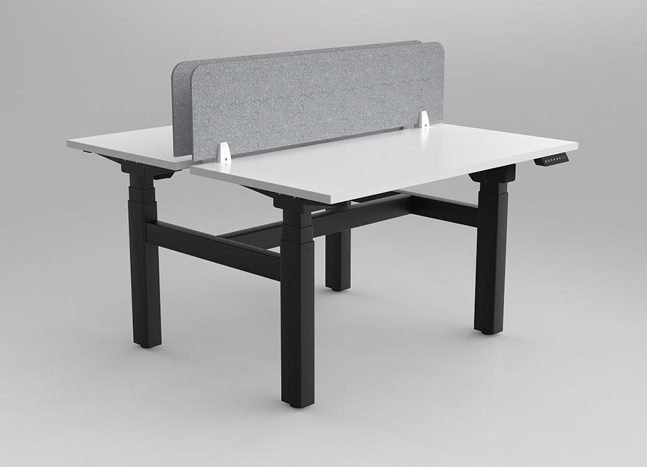 Agile Motion Adj Desk Double Sided with Acoustic Screen