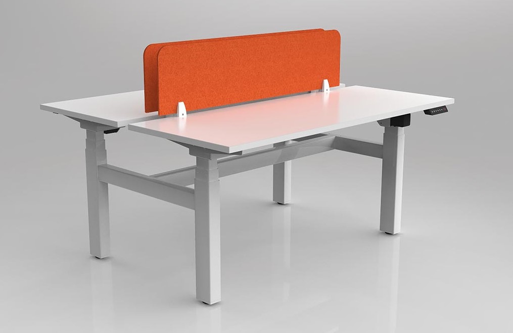 Agile Motion Adj Desk Double Sided with Acoustic Screen