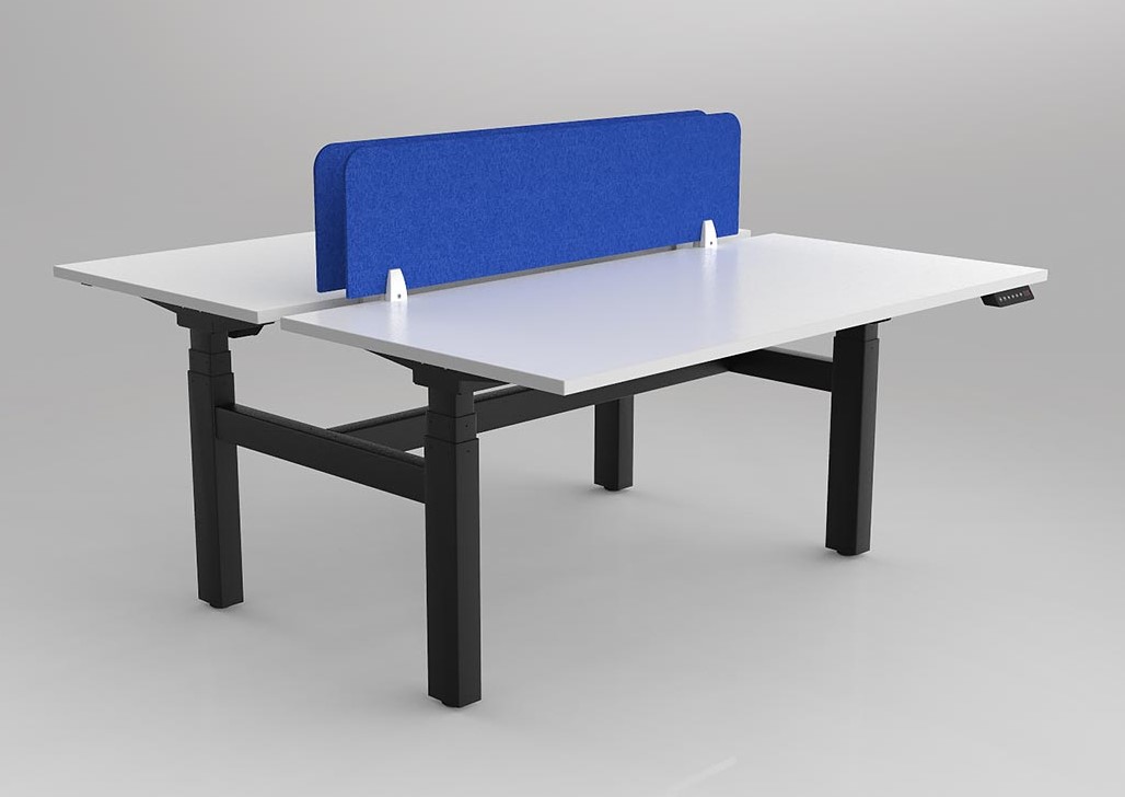 Agile Motion Adj Desk Double Sided with Acoustic Screen