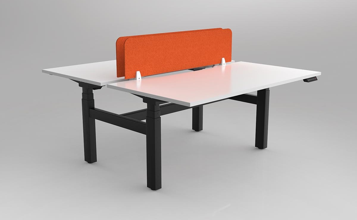 Agile Motion Adj Desk Double Sided with Acoustic Screen