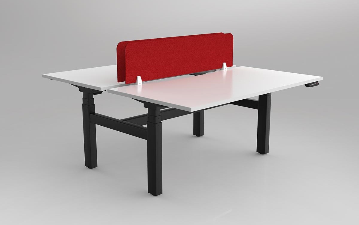 Agile Motion Adj Desk Double Sided with Acoustic Screen