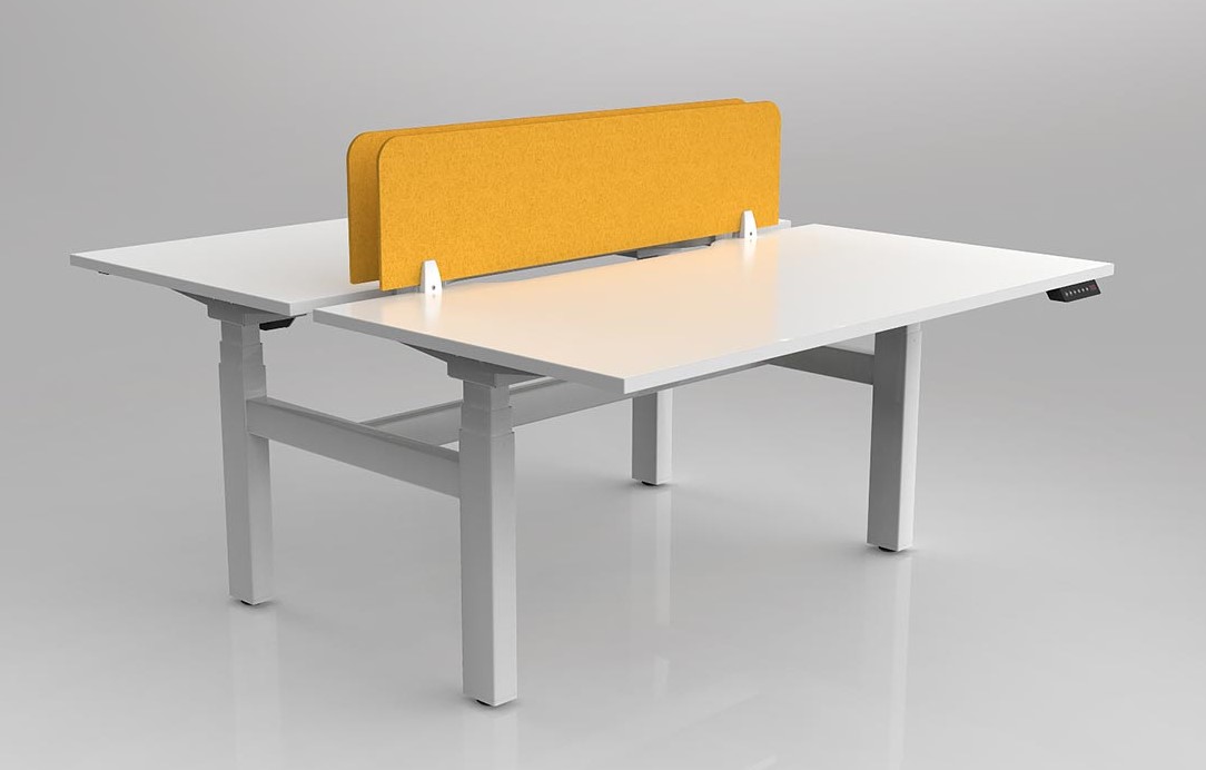 Agile Motion Adj Desk Double Sided with Acoustic Screen