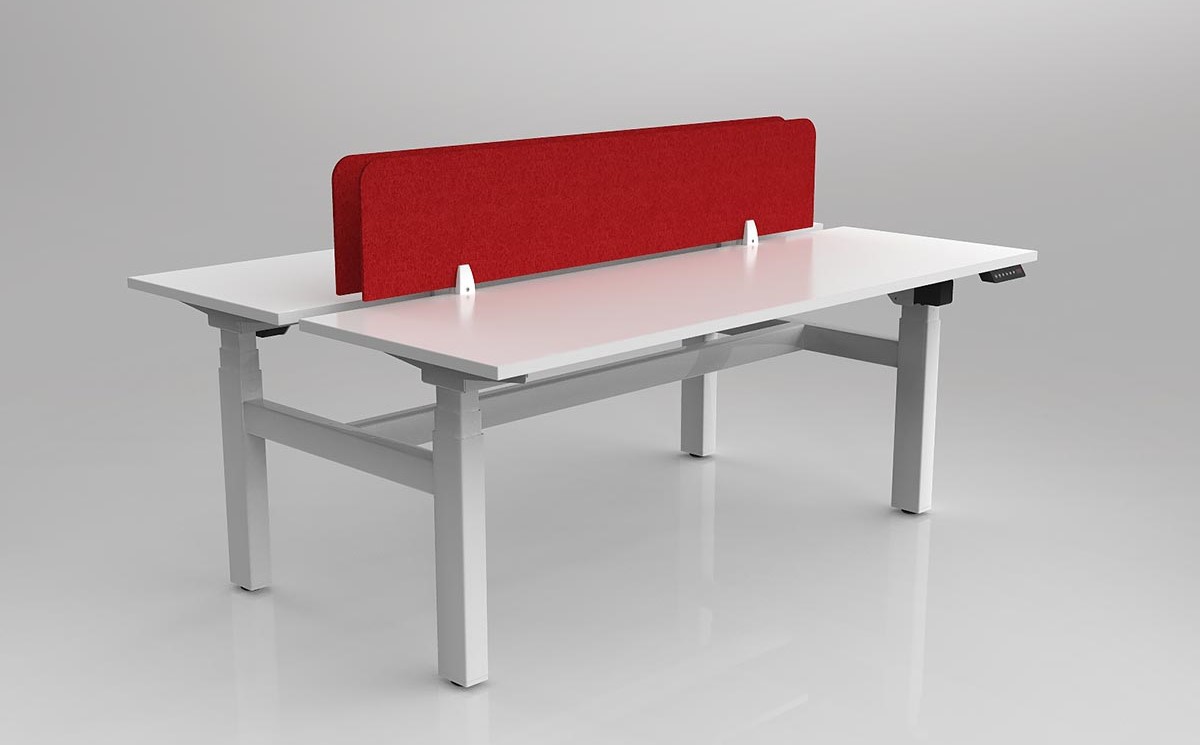 Agile Motion Adj Desk Double Sided with Acoustic Screen