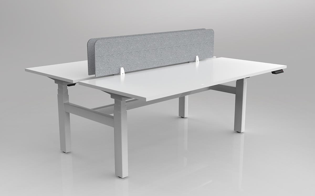 Agile Motion Adj Desk Double Sided with Acoustic Screen