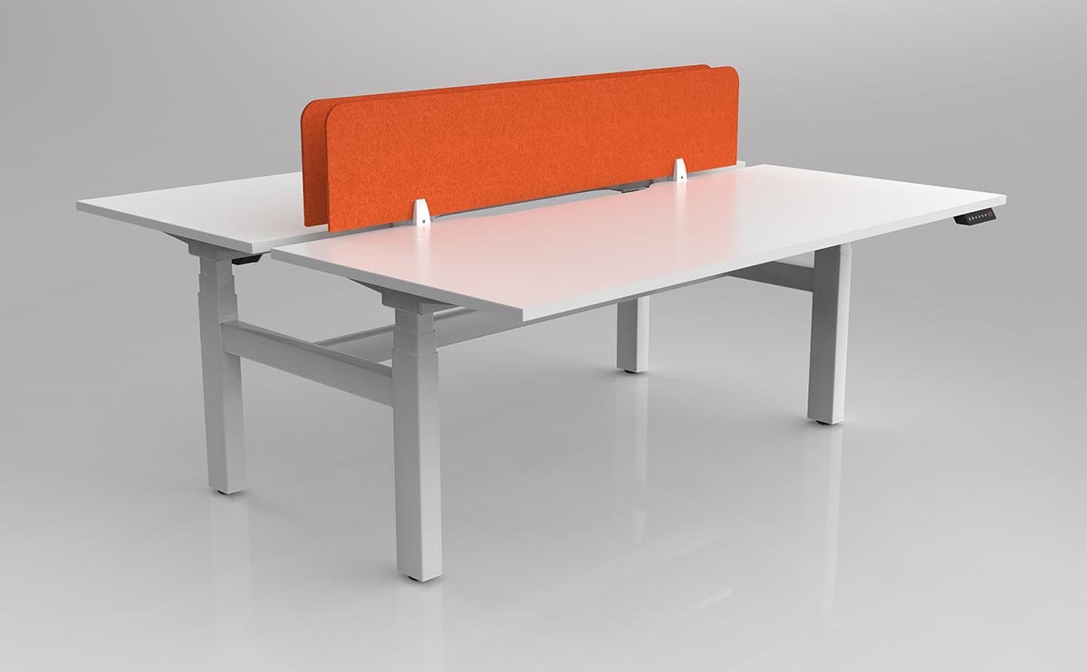 Agile Motion Adj Desk Double Sided with Acoustic Screen