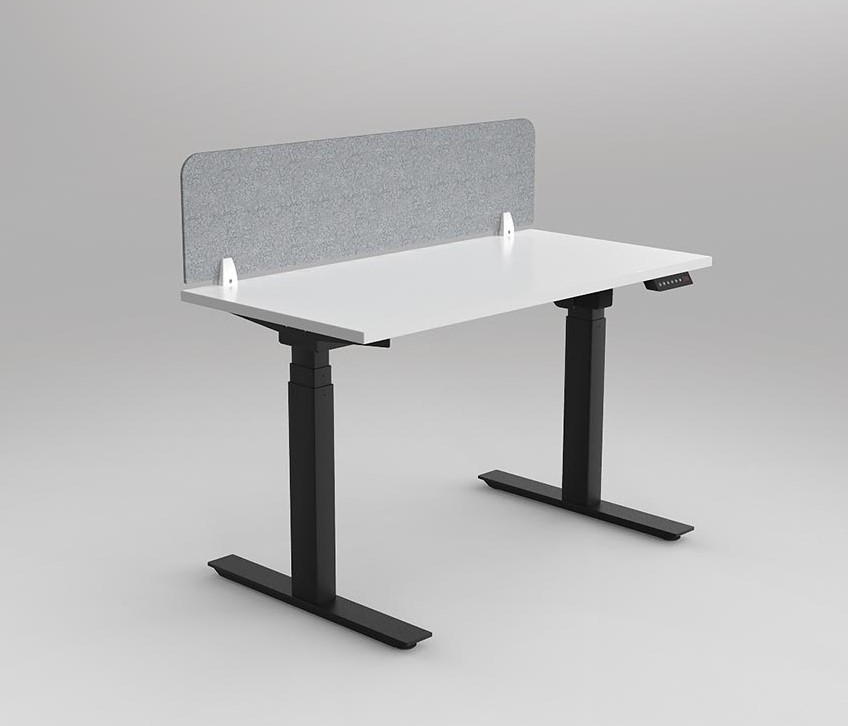 Agile Motion Adj Desk with Acoustic Screen