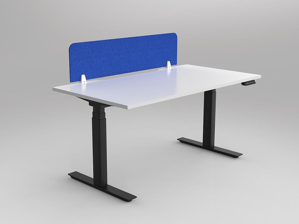 Agile Motion Adj Desk with Acoustic Screen