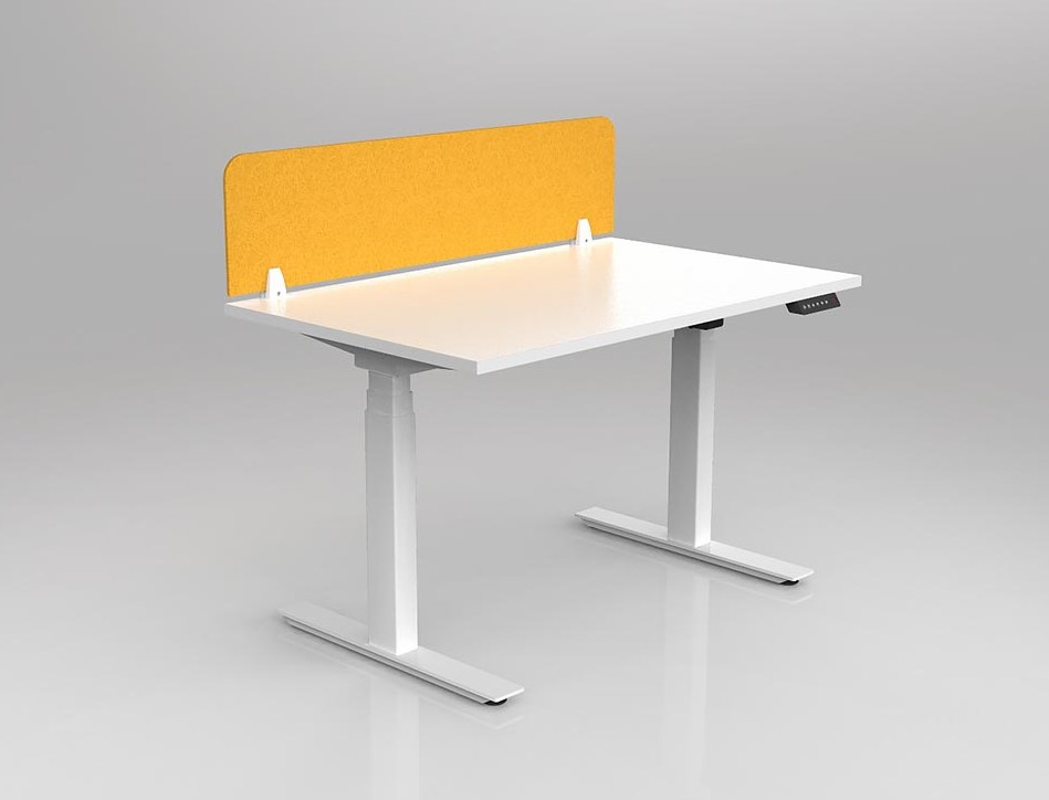 Agile Motion Adj Desk with Acoustic Screen