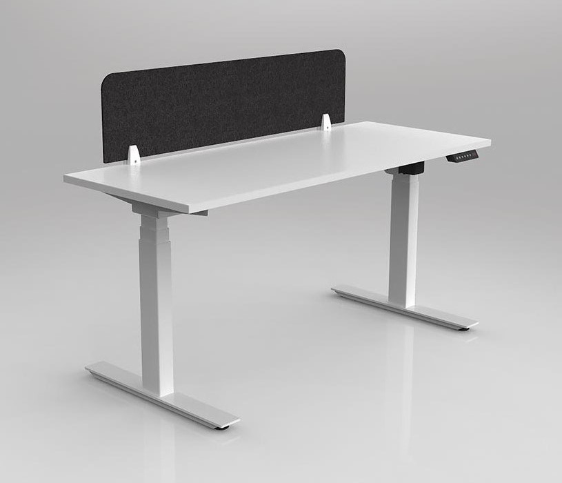 Agile Motion Adj Desk with Acoustic Screen