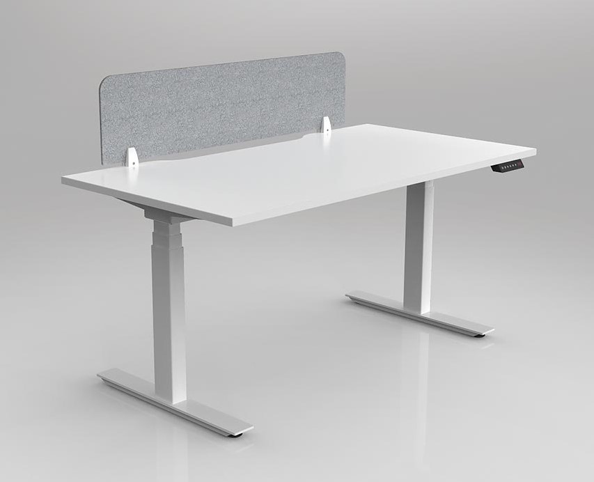 Agile Motion Adj Desk with Acoustic Screen