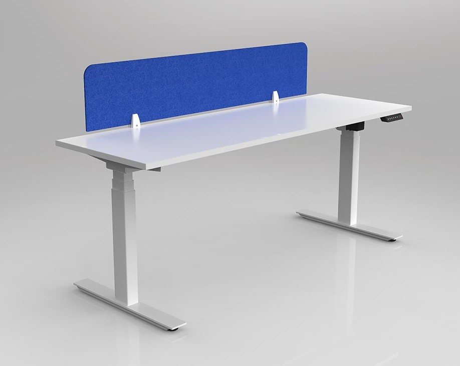 Agile Motion Adj Desk with Acoustic Screen