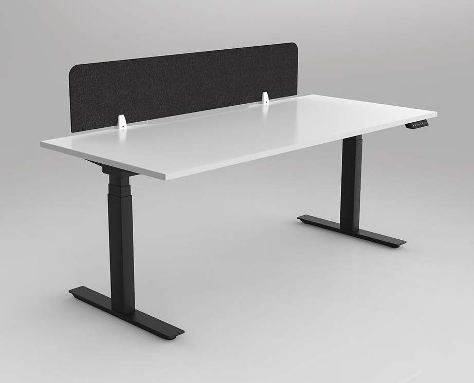 Agile Motion Adj Desk with Acoustic Screen