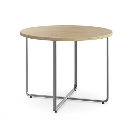 Air Coffee Table 600 Round - Polished Stainless Steel Frame